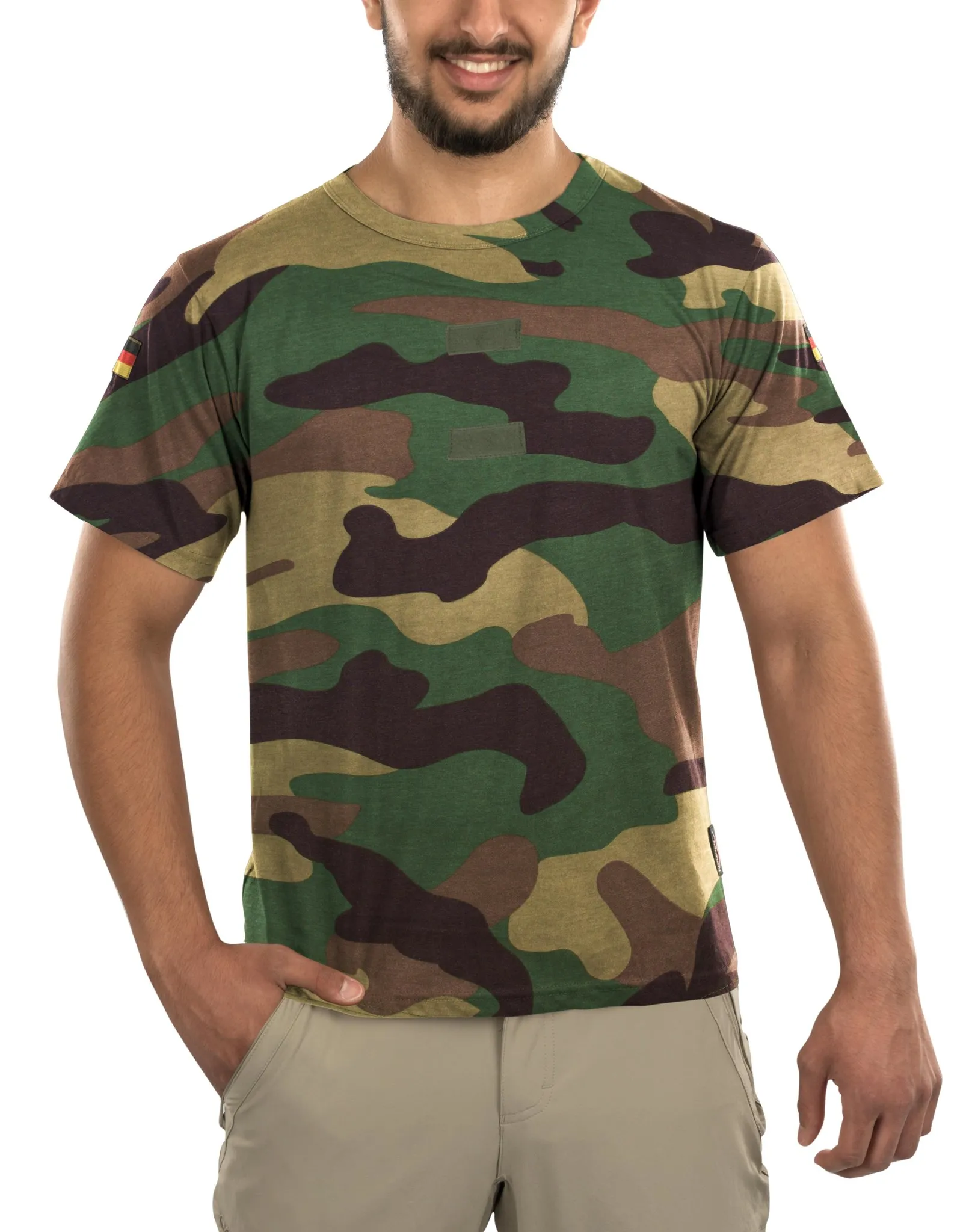 Herren Tactical T-Shirt „Tropen“ Woodland