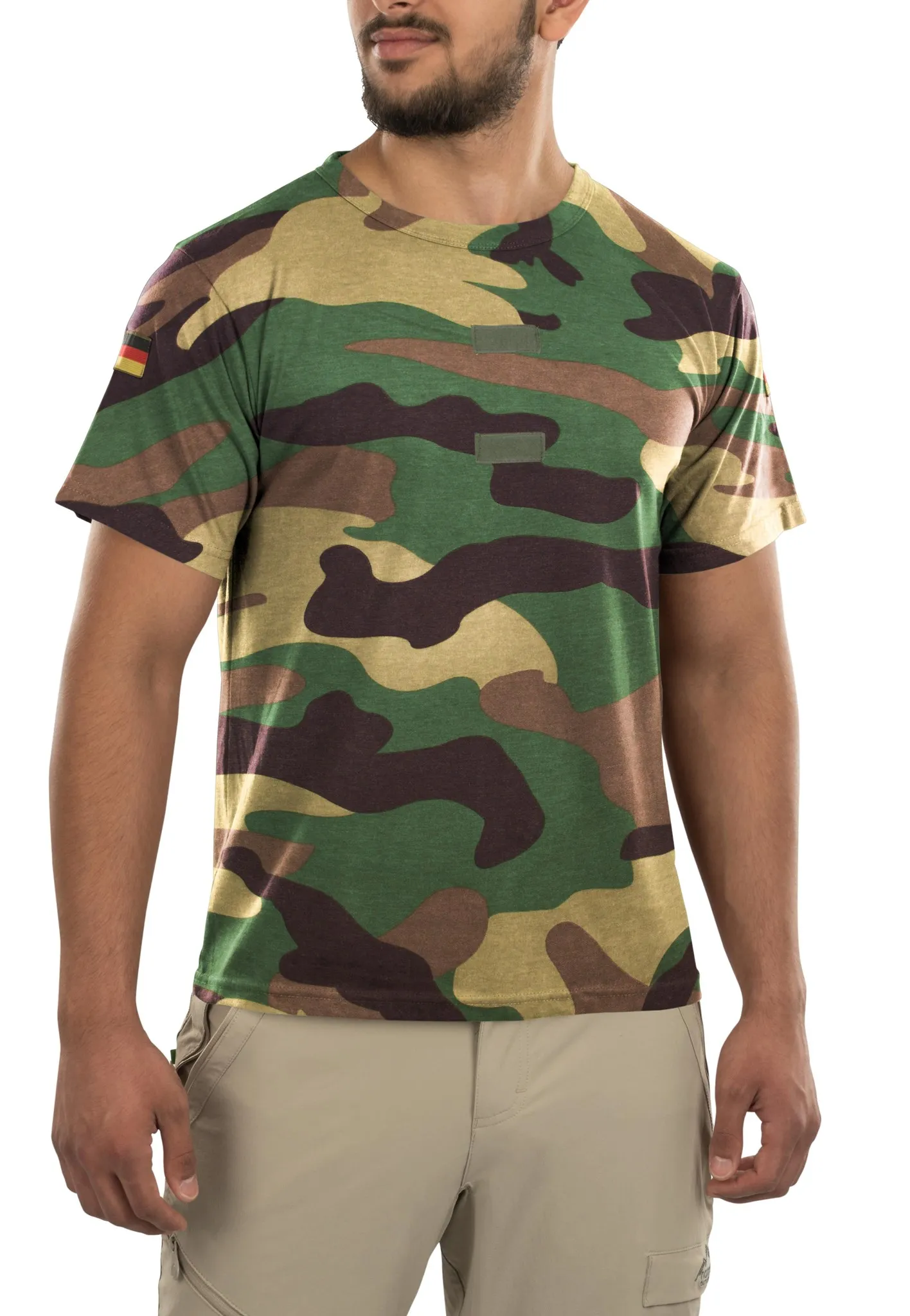 Herren Tactical T-Shirt „Tropen“ Woodland