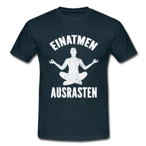 Yoga Geschenk Einatmen Ausrasen Lustiges T-Shirt